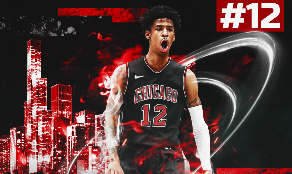 Ja Morant in a Chicago Bulls Jersey